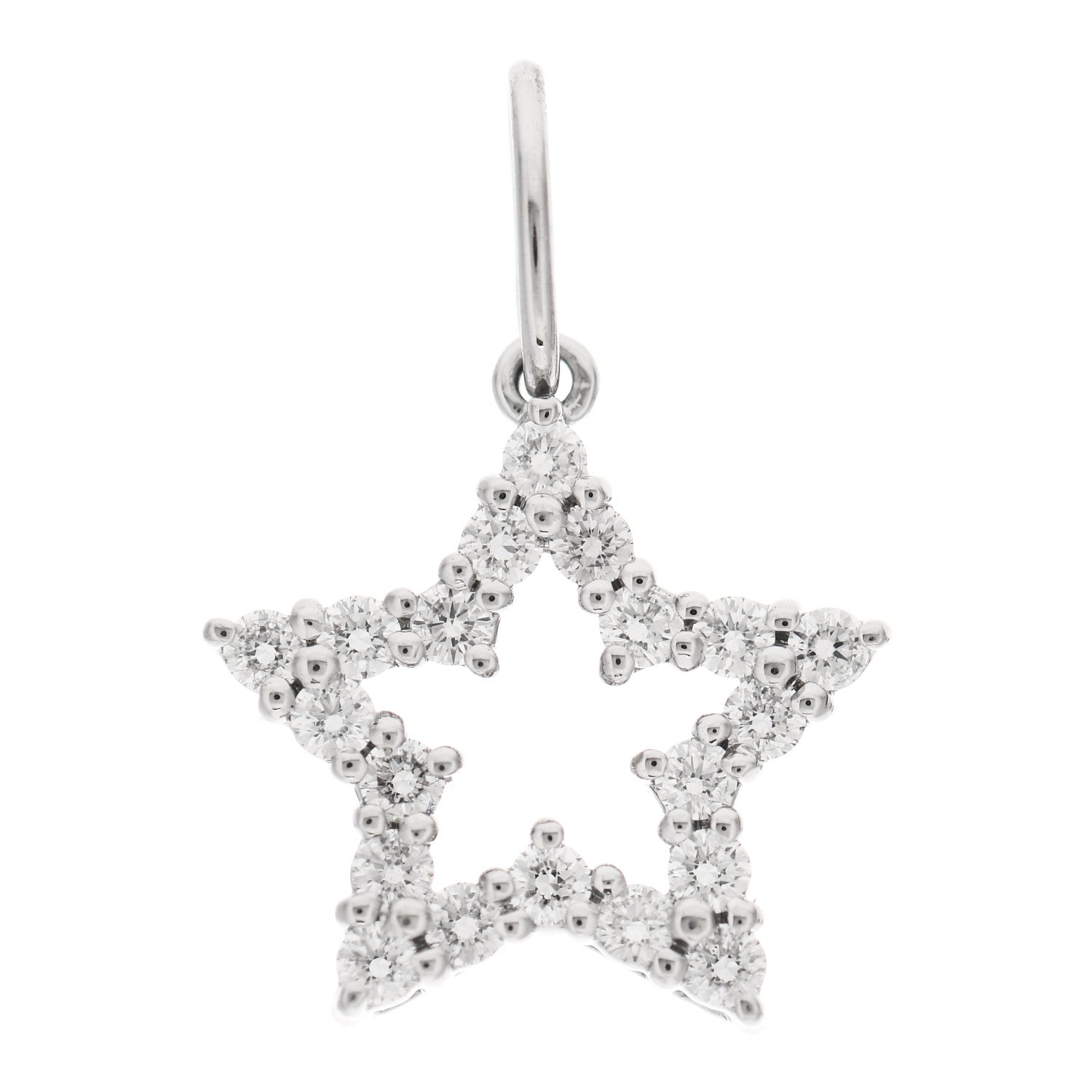 Tiffany Platinum Diamond Star Charm 1 of 4