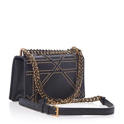 Christian Dior Calfskin Studded Small Diorama Flap Bag Black 3 of 11