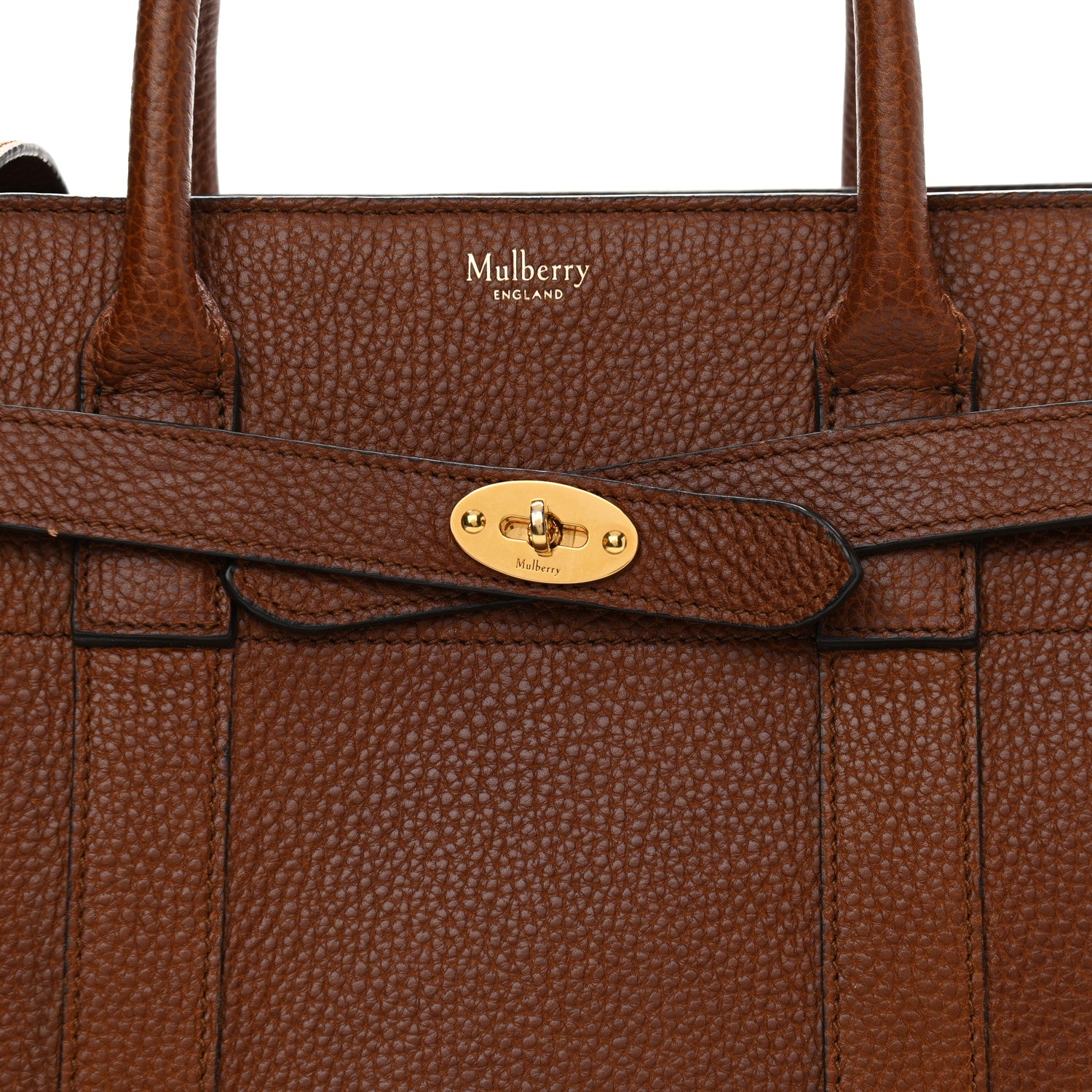 Mulberry Small Classic Grain Mini Zipped Bayswater Chestnut 8 of 16