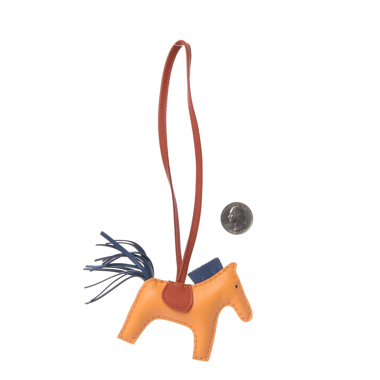 Milo Lambskin Grigri Rodeo Horse Bag Charm PM Jaune D'Or Bleu Agate Cornaline