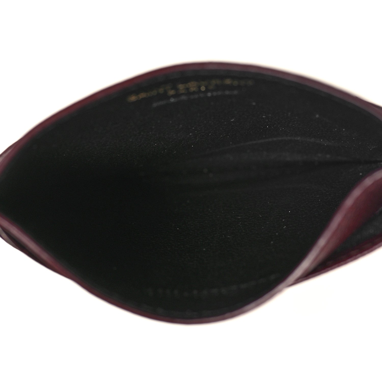 Saint Laurent Grain De Poudre Matelasse Chevron Cassandre Credit Card Case Rouge Legion 5 of 11