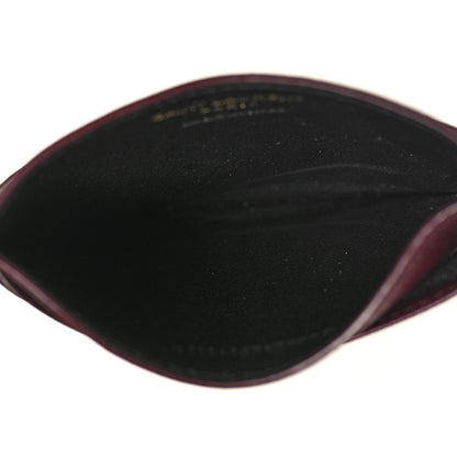 Saint Laurent Grain De Poudre Matelasse Chevron Cassandre Credit Card Case Rouge Legion 5 of 11