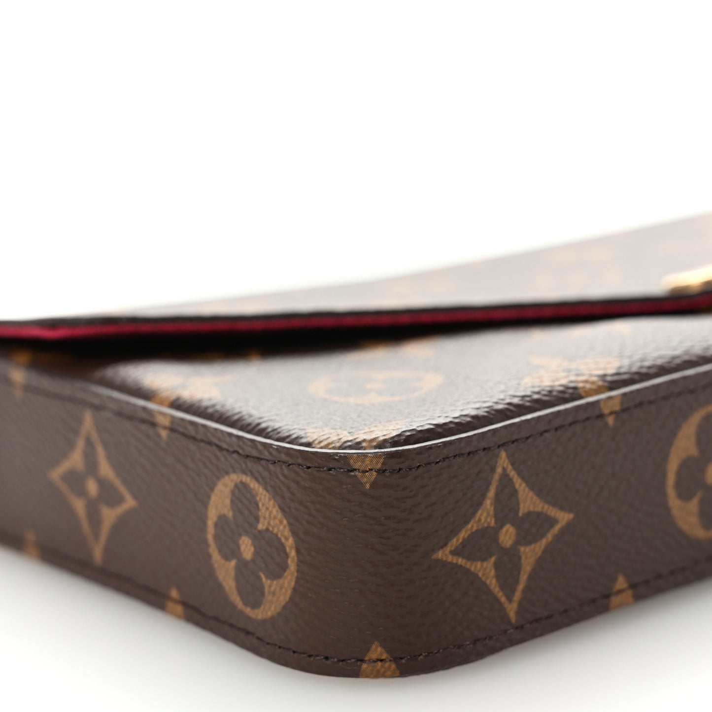Monogram Pochette Felicie Chain Wallet Fuchsia