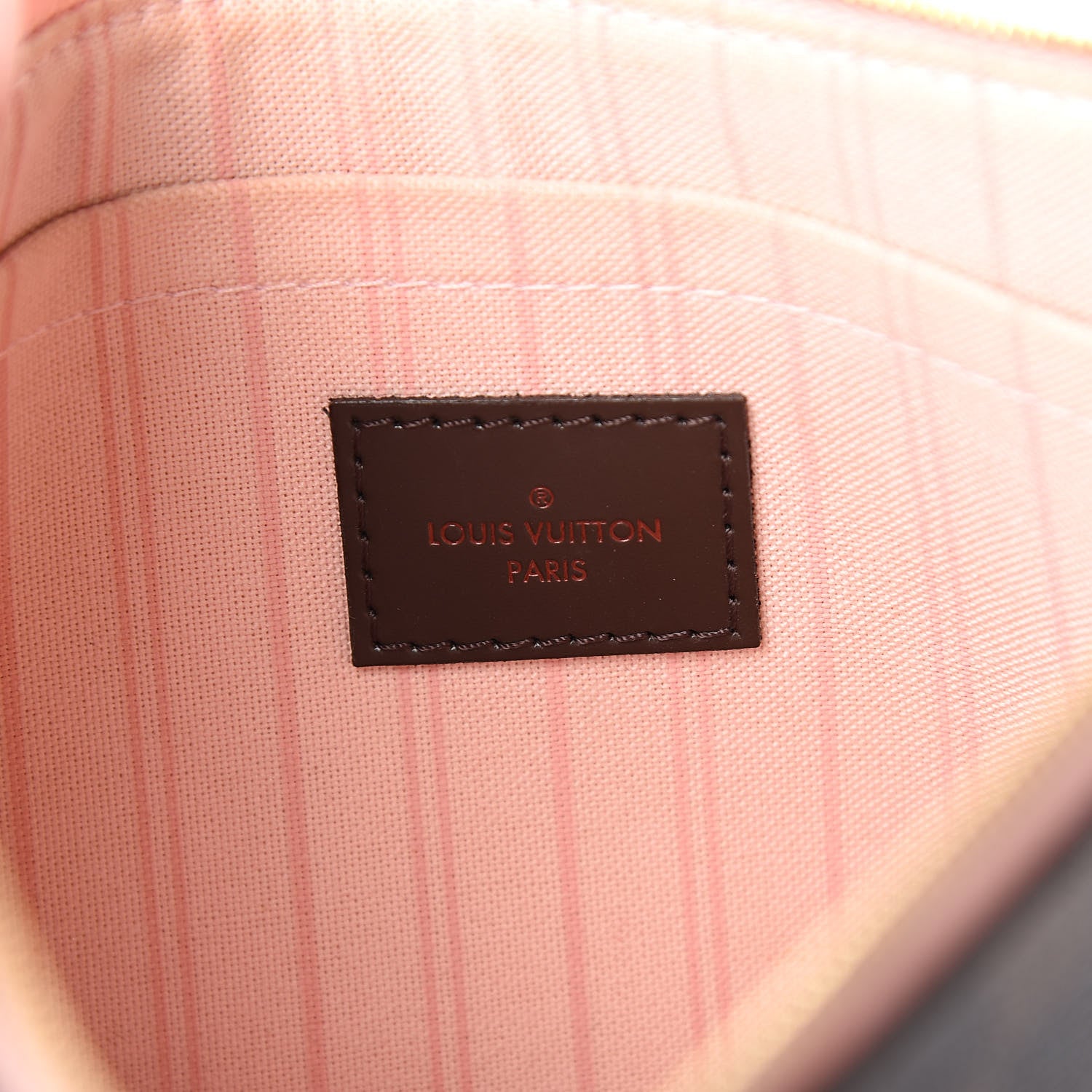 Louis Vuitton Damier Ebene Neverfull MM GM Pochette Rose Ballerine 6 of 7