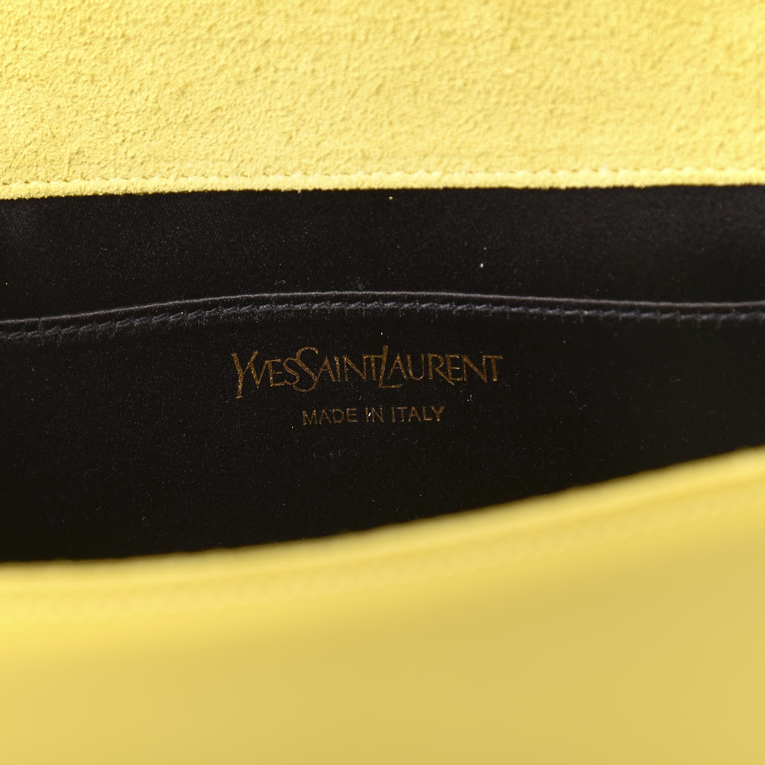 Saint Laurent Patent Calfskin Monogram Large Belle De Jour Clutch Yellow 6 of 6