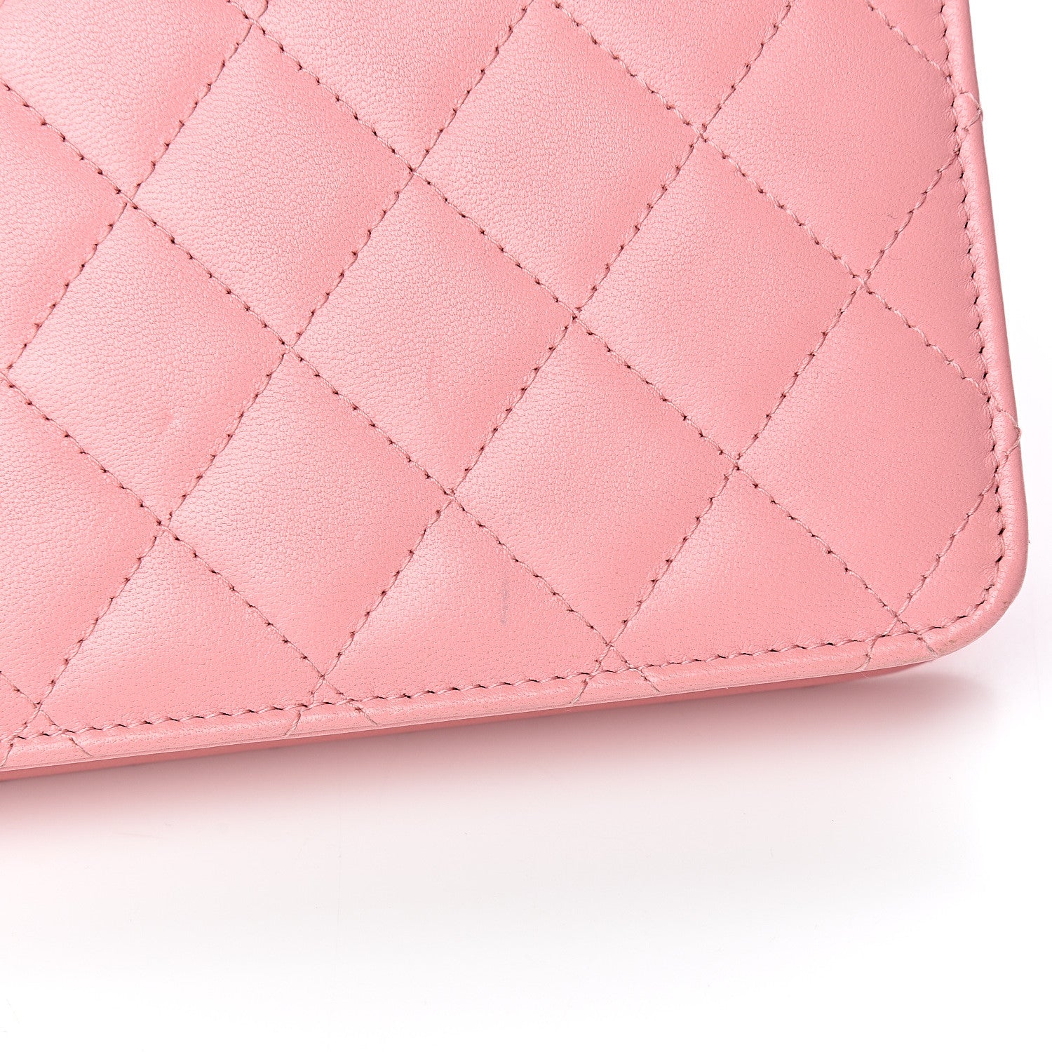 Chanel Lambskin Quilted Trendy CC Wallet On Chain WOC Pink 12 of 12