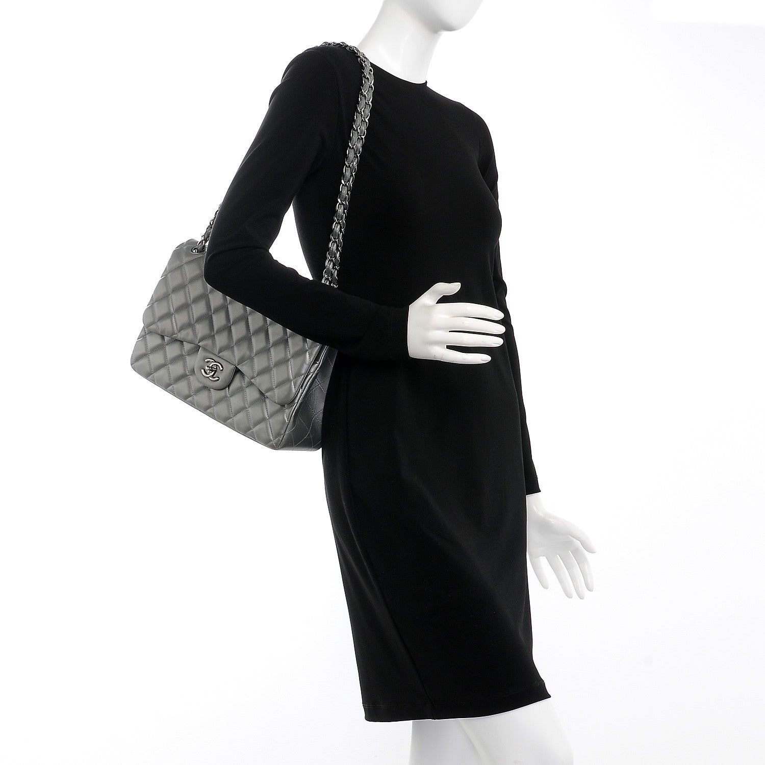 Alexander McQueen Pebbled Calfskin Small Skull Padlock Zip Around Tote Black 4 of 9