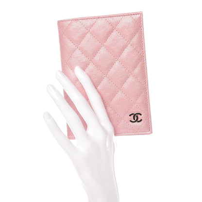 Chanel Iridescent Caviar Quilted Passport Holder Pink 2 of 8