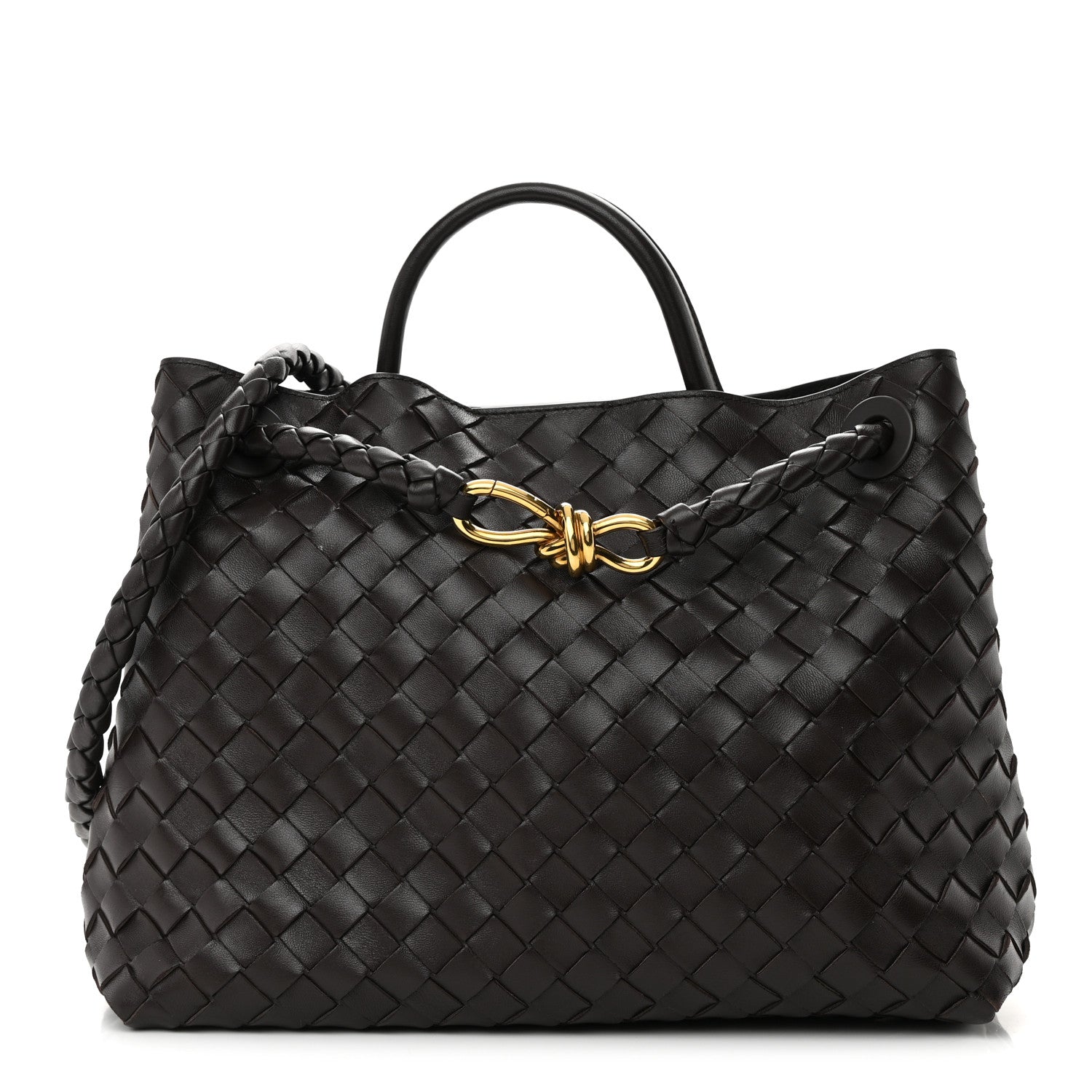 Bottega Veneta Nappa Intrecciato Medium Andiamo Shoulder Bag Fondant 1 of 10