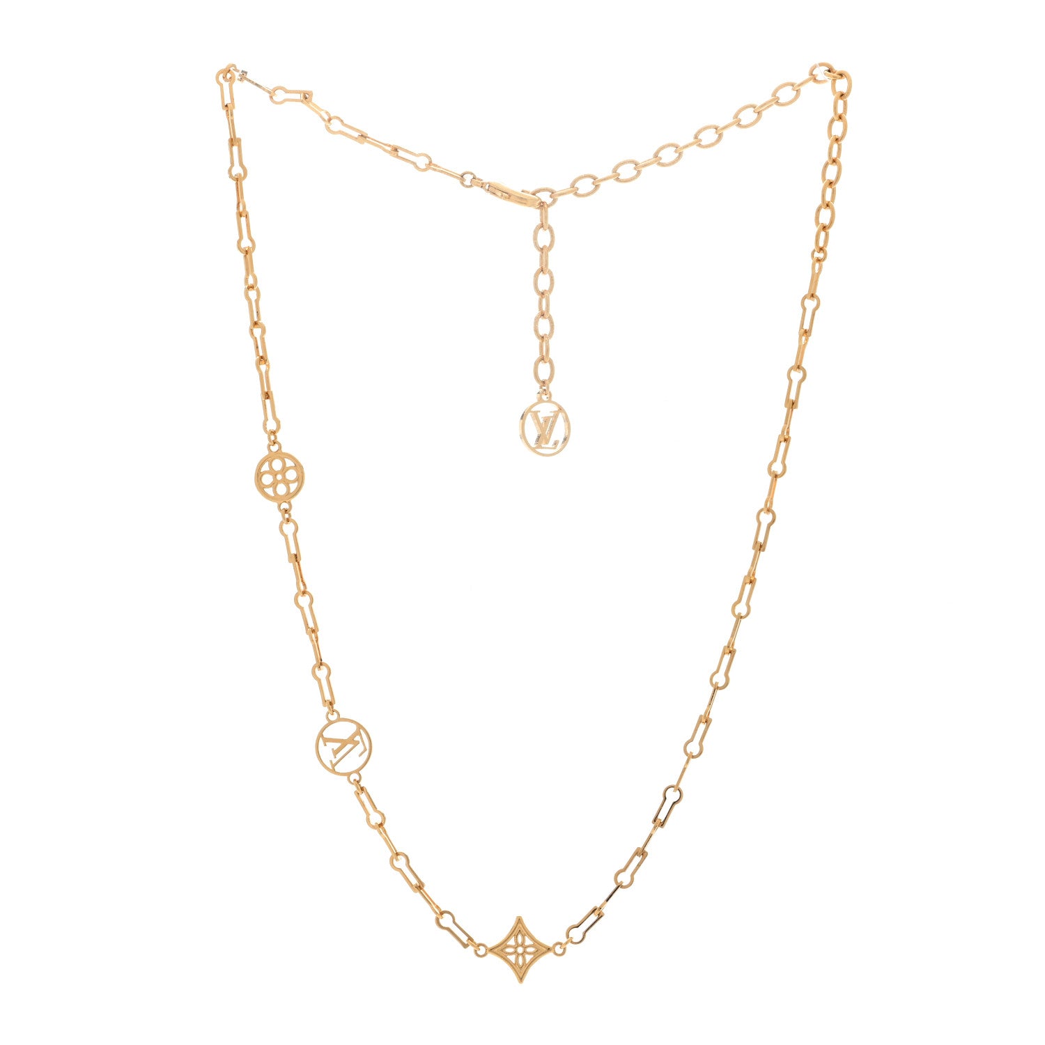 Louis Vuitton Metal Forever Young Short Necklace Gold 2 of 3