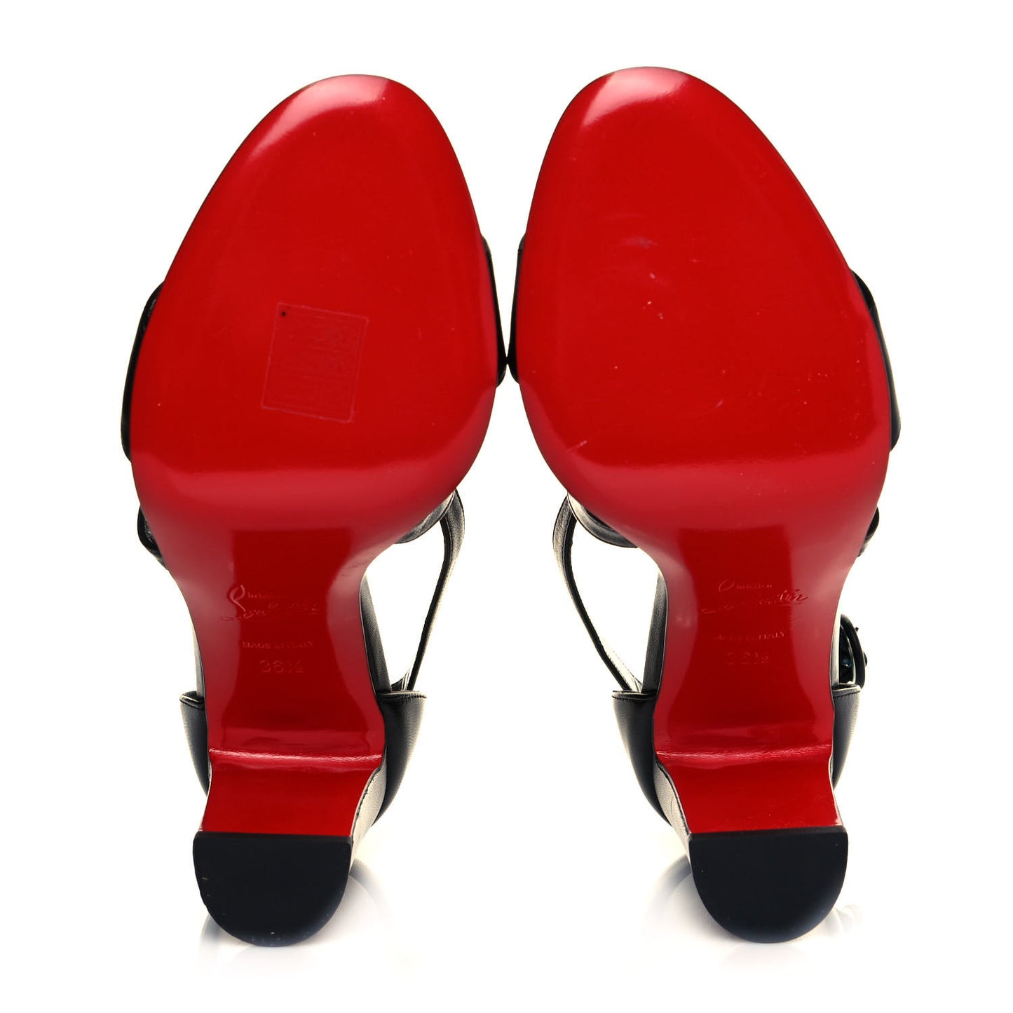 Nappa Loubi Bee Alta 85 Sandals 36.5 Black