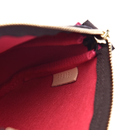 Louis Vuitton Monogram 2019 Christmas Animation Mini Courchevel Pochette Accessories Fuchsia 6 of 10