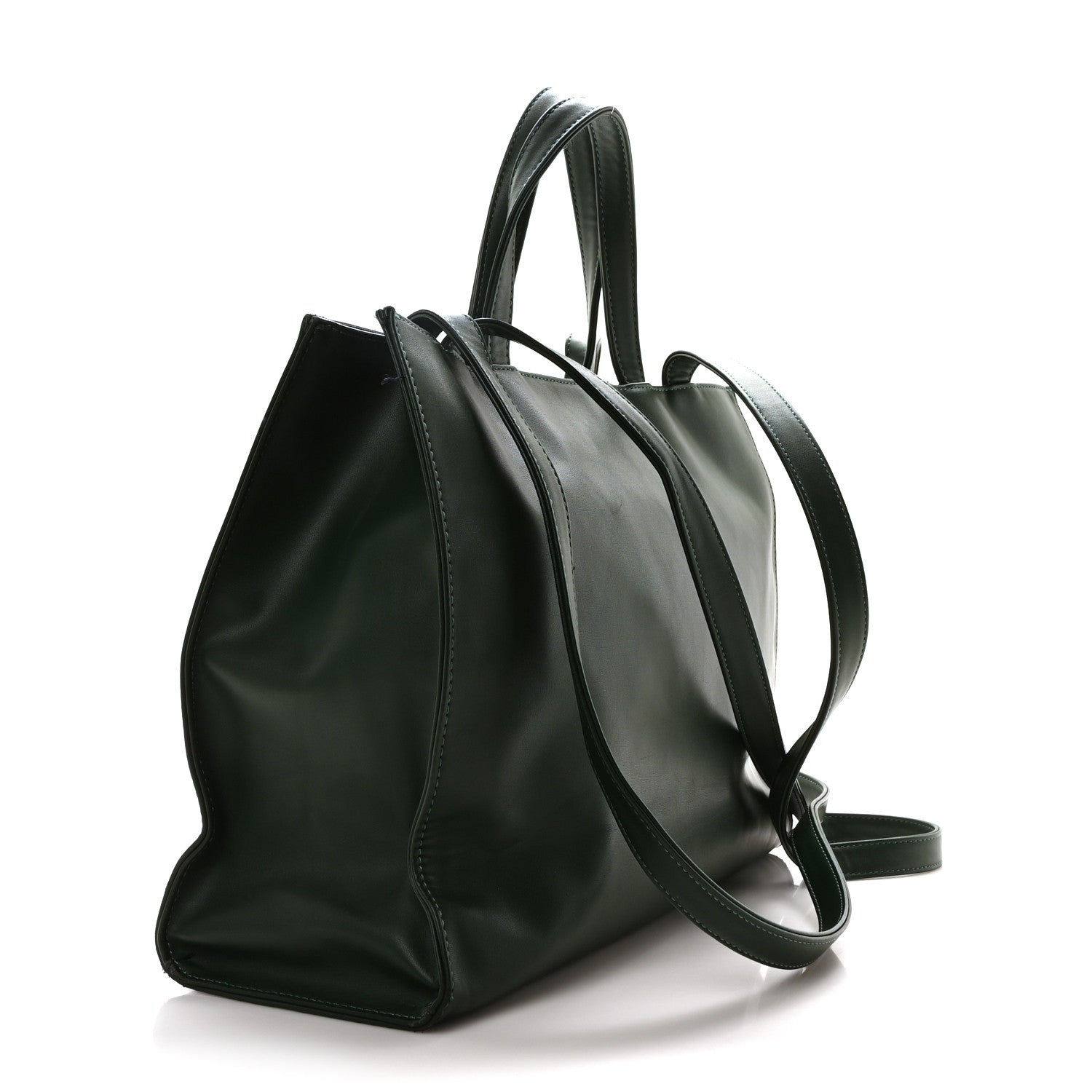 Telfar Vegan Leather Medium Shopping Bag Dark Olive 3 of 11