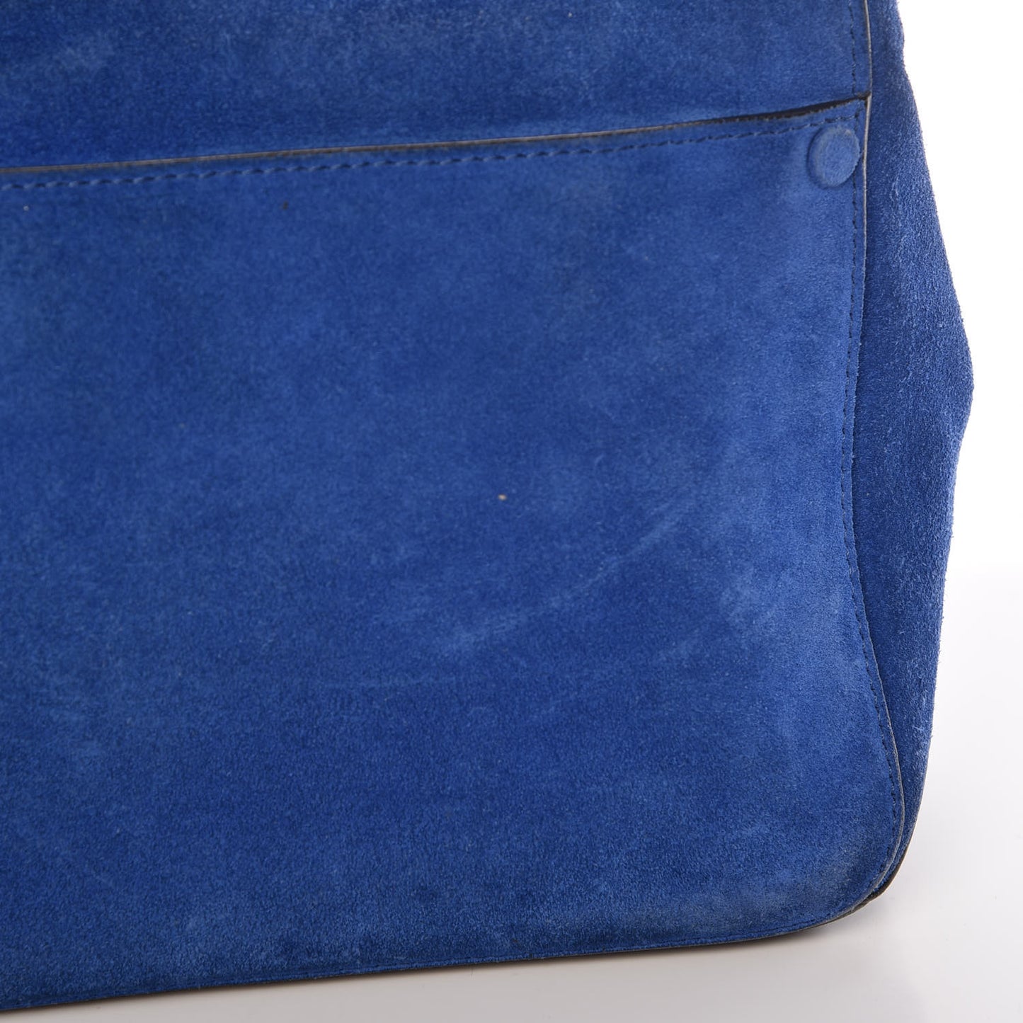 Suede Calfskin PS Courier Royal Blue Black