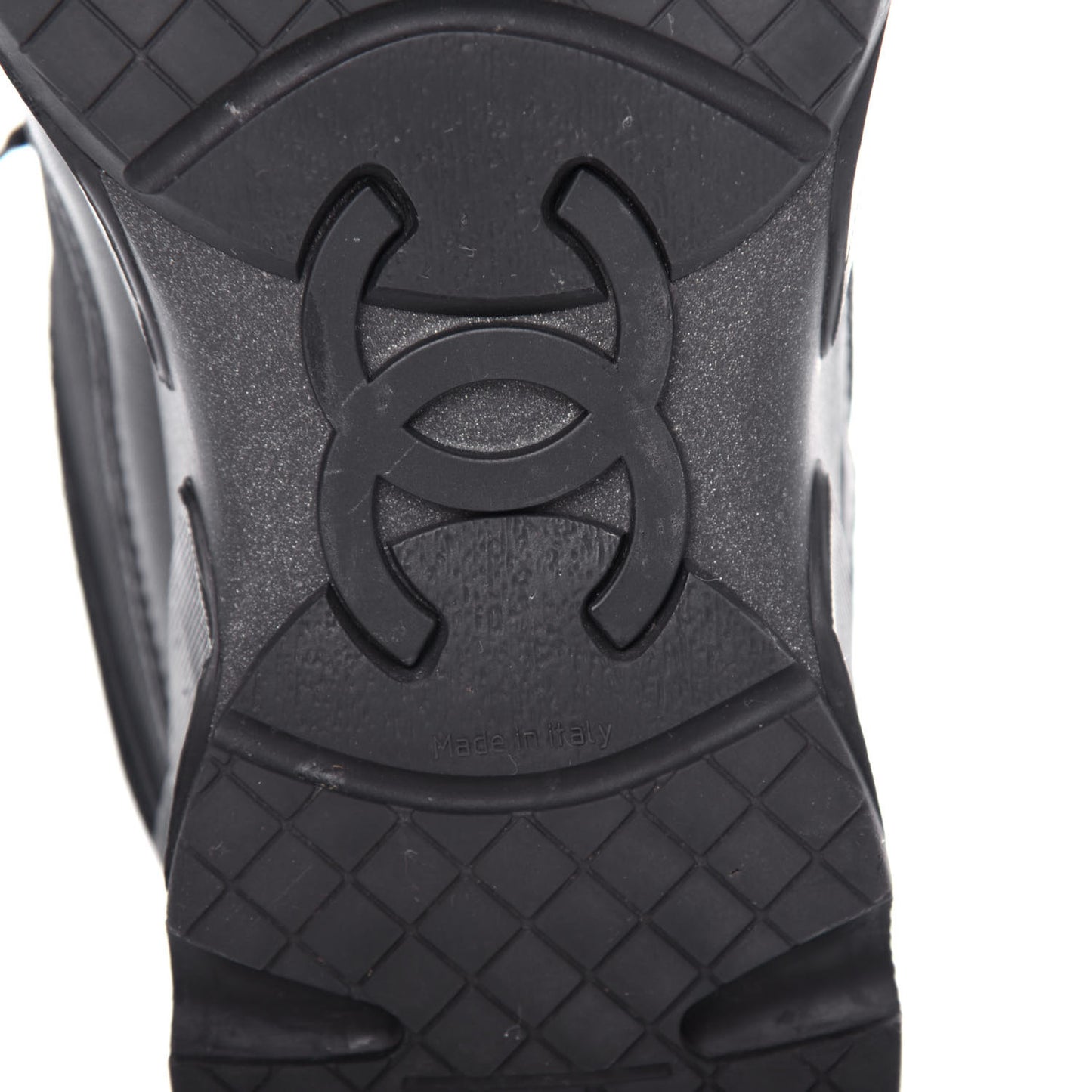 Suede Velvet Lambskin CC Sneakers 37 Black