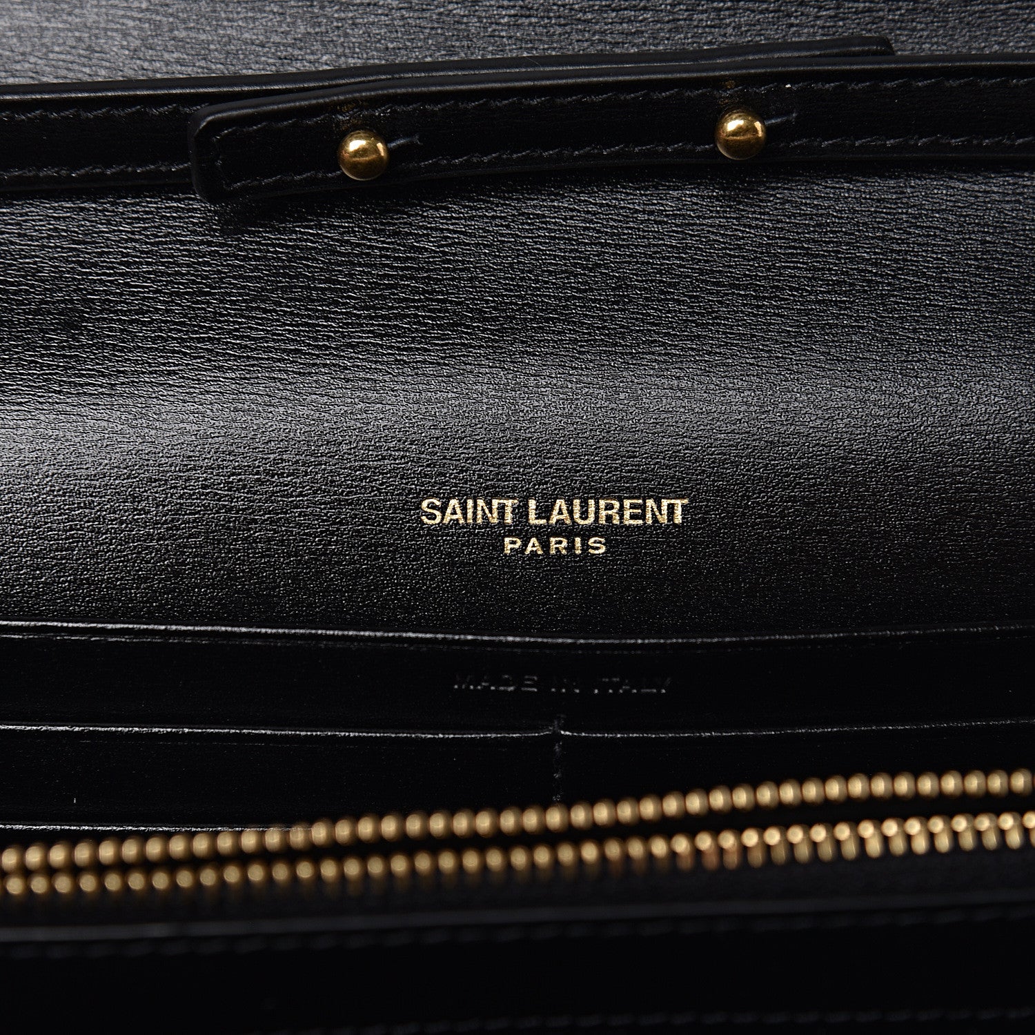 Saint Laurent Smooth Calfskin Monogram Sulpice Chain Wallet Black 6 of 10