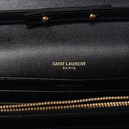 Saint Laurent Smooth Calfskin Monogram Sulpice Chain Wallet Black 6 of 10