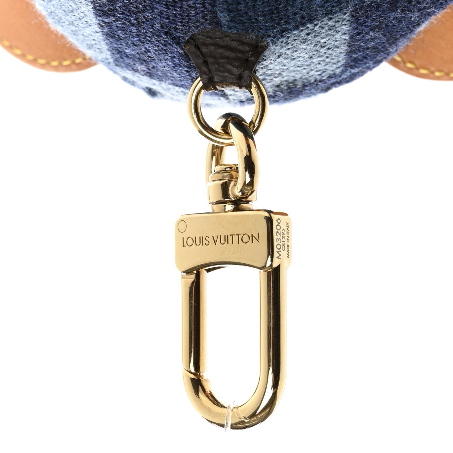 Faux Fur LV Louis Bear Rockabilly Bag Charm Key Holder Black