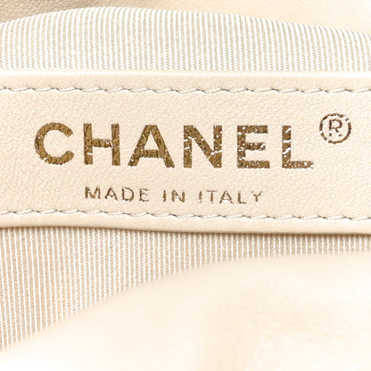 Chanel Lambskin Bucket Chain Drawstring Bag Beige 6 of 10