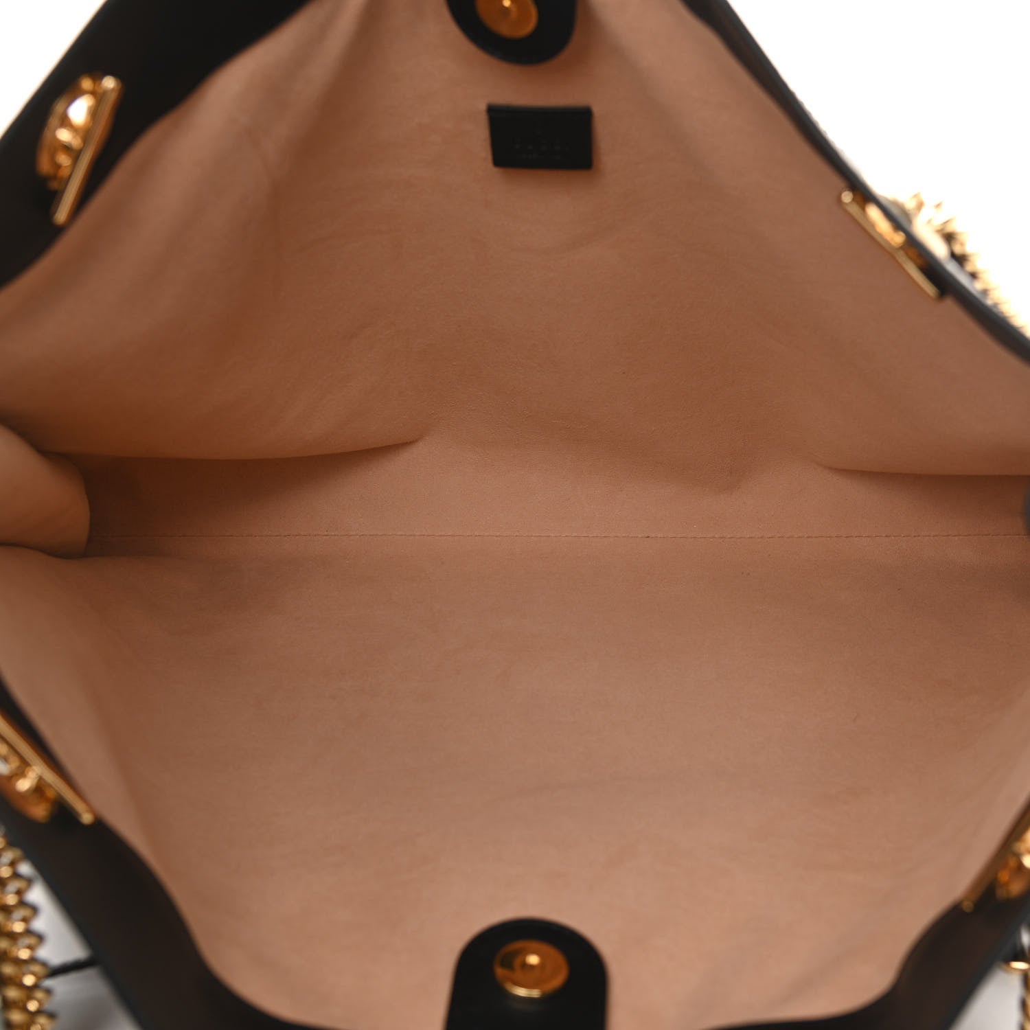 Gucci Velvet GG Monogram Large Rajah Chain Tote Brown 6 of 12