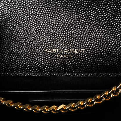 Saint Laurent Grain De Poudre Small Monogram Kate Satchel Black 6 of 11