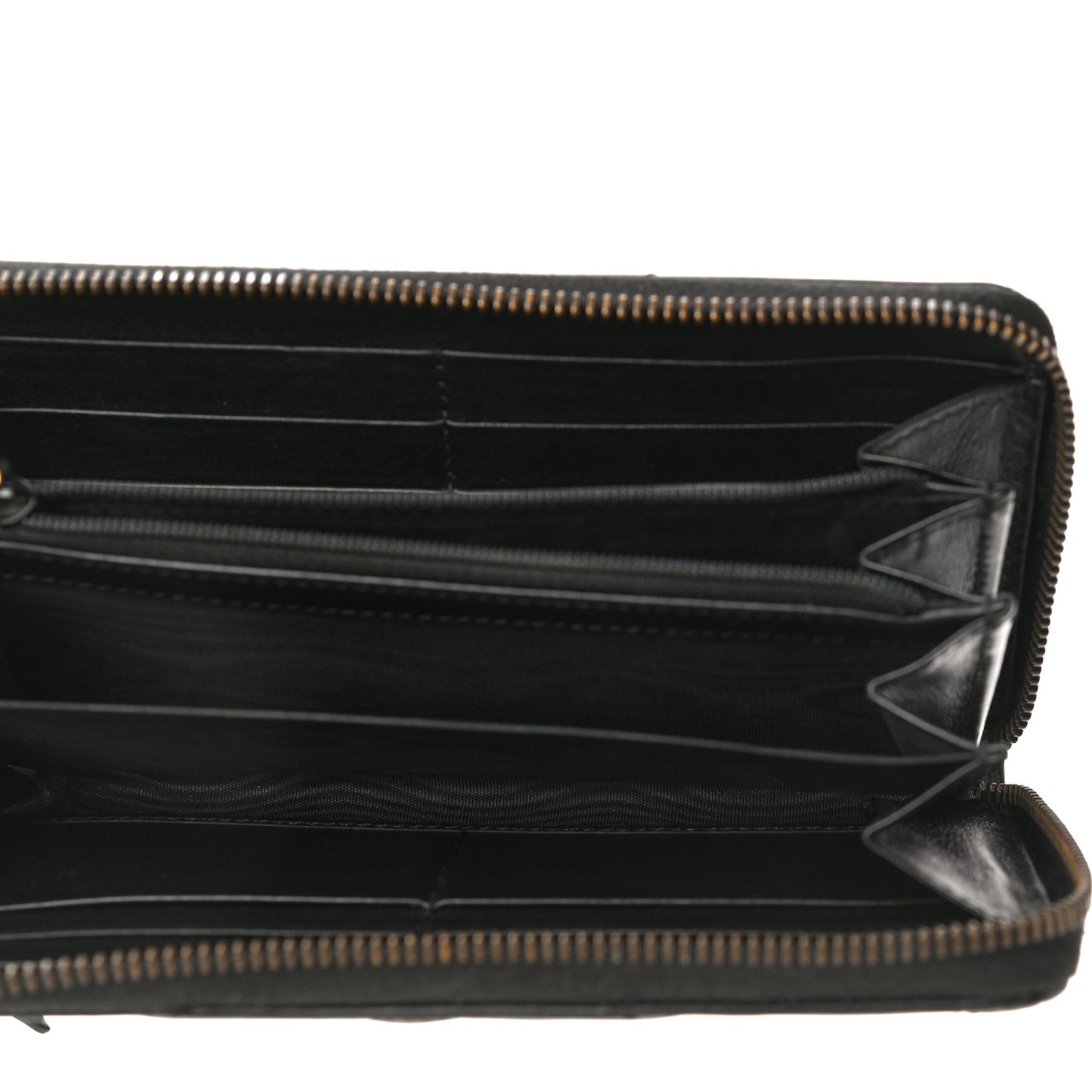 Calfskin Matelasse GG Marmont Zip Around Wallet Black
