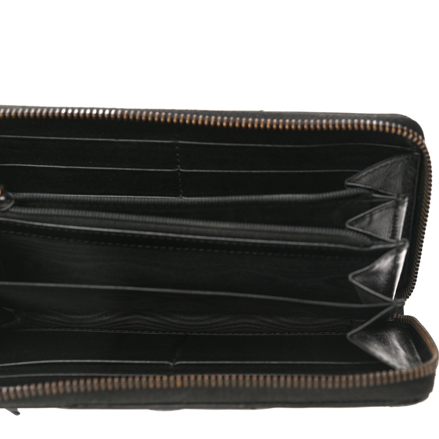 Gucci Calfskin Matelasse GG Marmont Zip Around Wallet Black 5 of 12