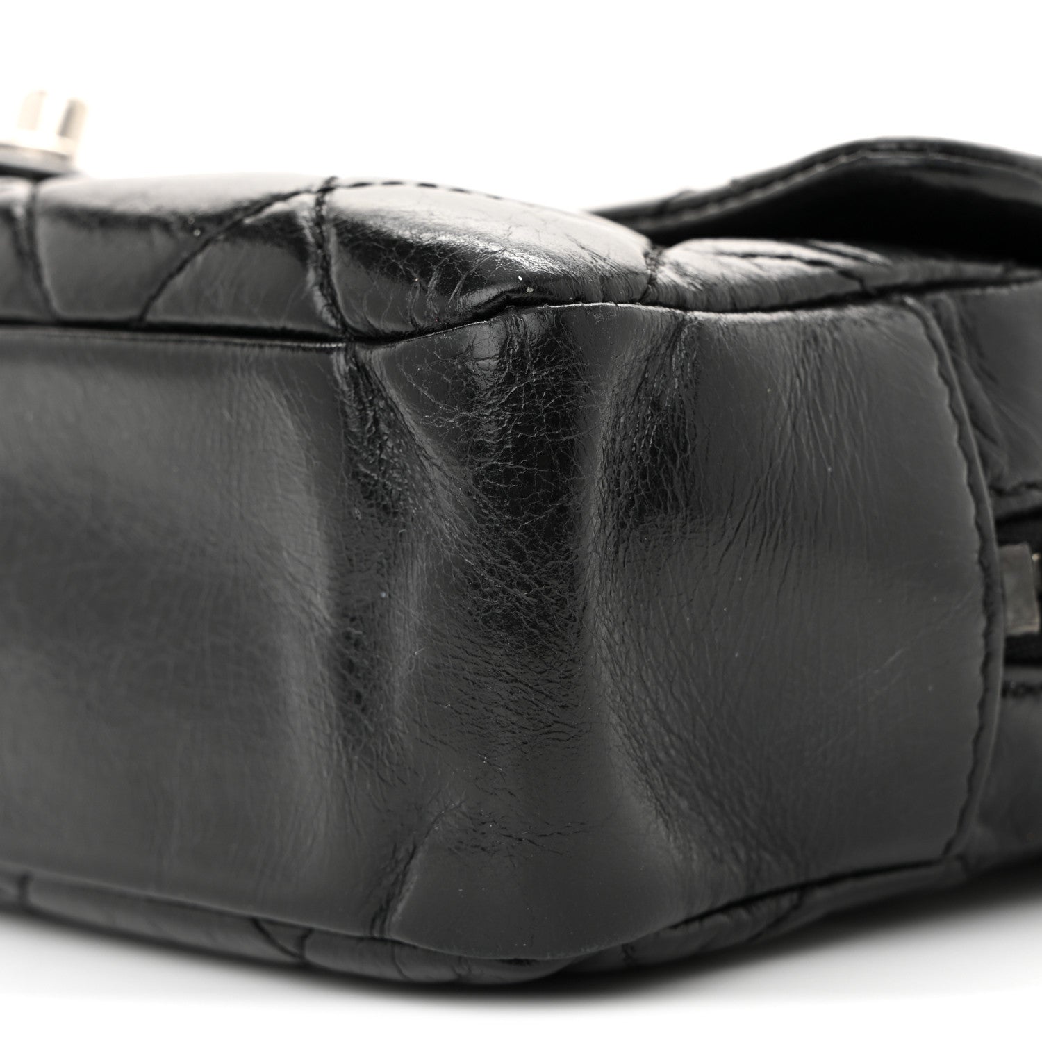 Chanel Glazed Calfskin Quilted Small Duo Color Flap Black 10 of 11