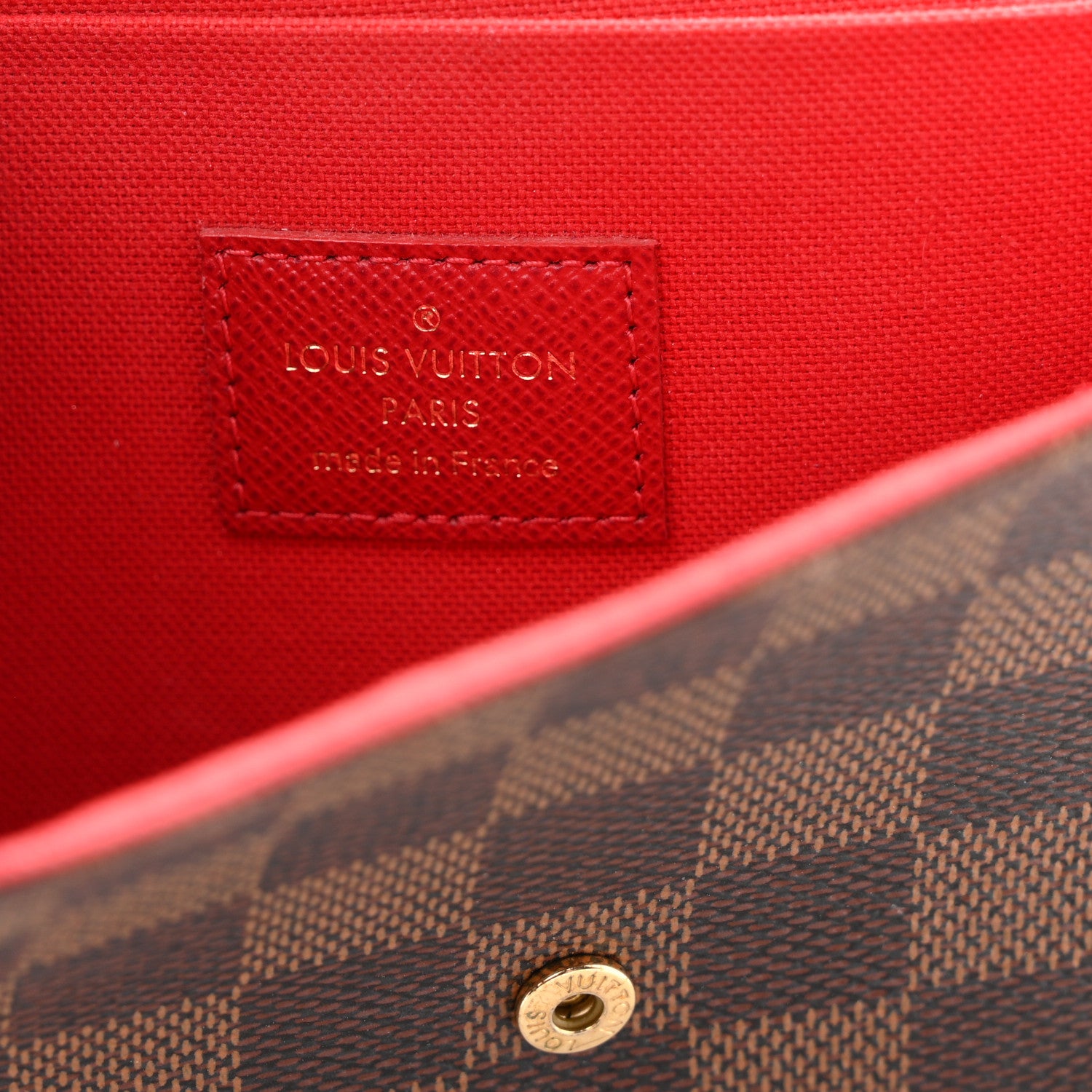 Louis Vuitton Damier Ebene Pochette Felicie Chain Wallet 7 of 12