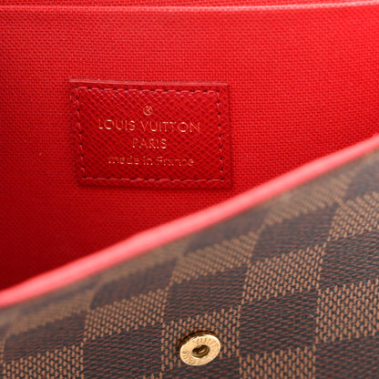 Louis Vuitton Damier Ebene Pochette Felicie Chain Wallet 7 of 12