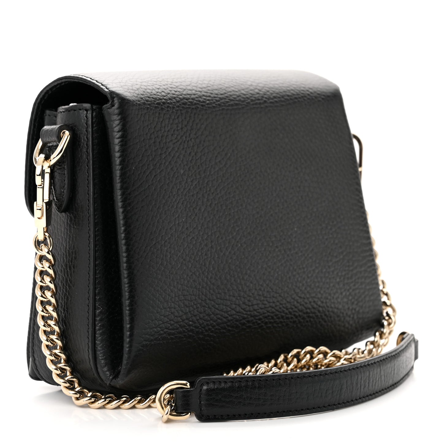 Dollar Calfskin Interlocking G Crossbody Bag Black