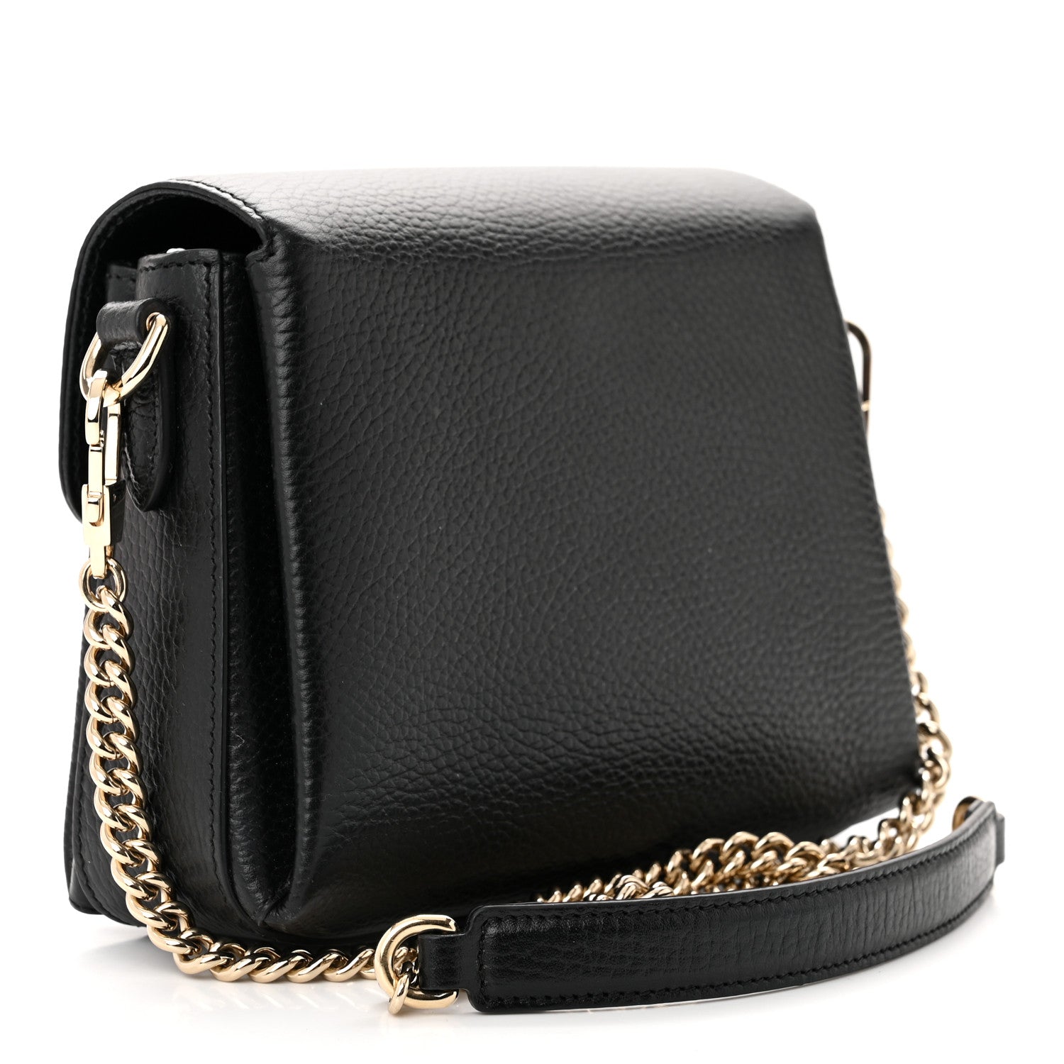 Gucci Dollar Calfskin Interlocking G Crossbody Bag Black 3 of 11