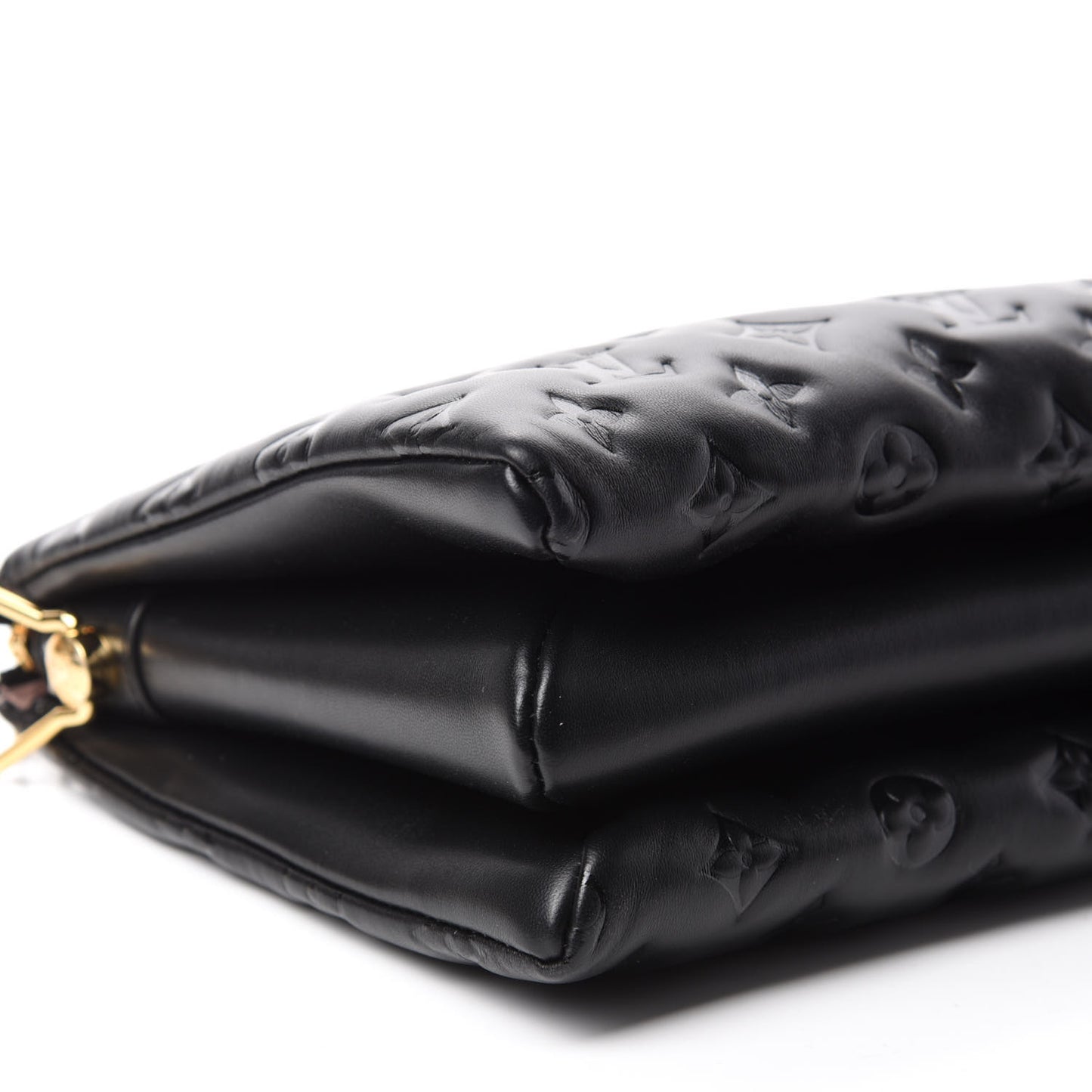 Lambskin Embossed Monogram Coussin PM Black