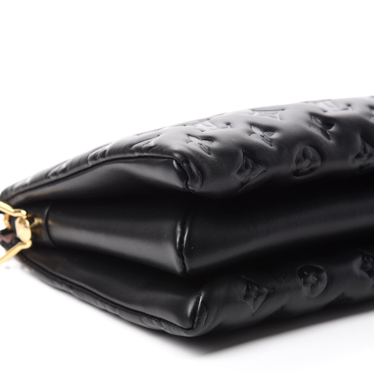 Louis Vuitton Lambskin Embossed Monogram Coussin PM Black 6 of 11
