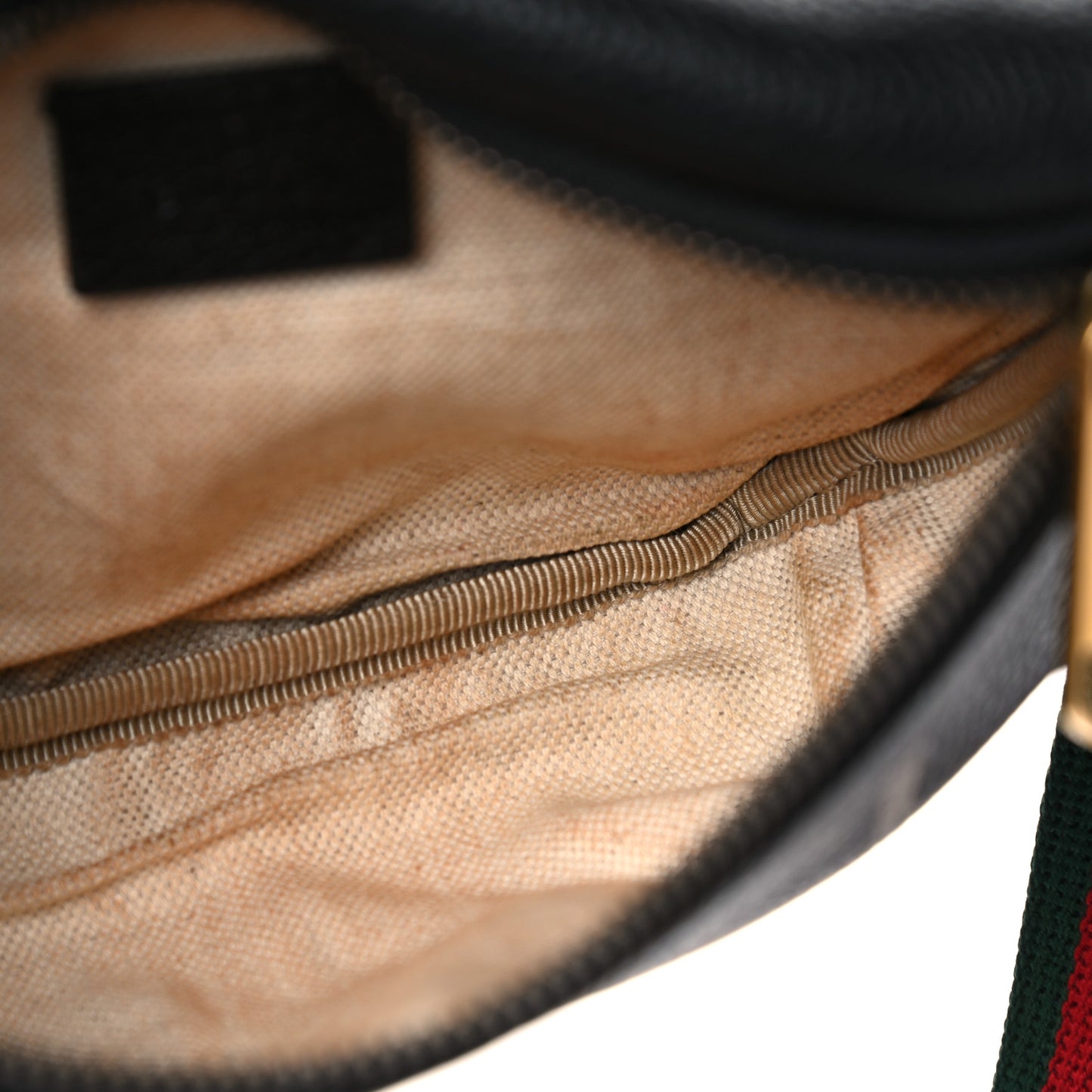 Grained Calfskin Small Logo Belt Bag Black