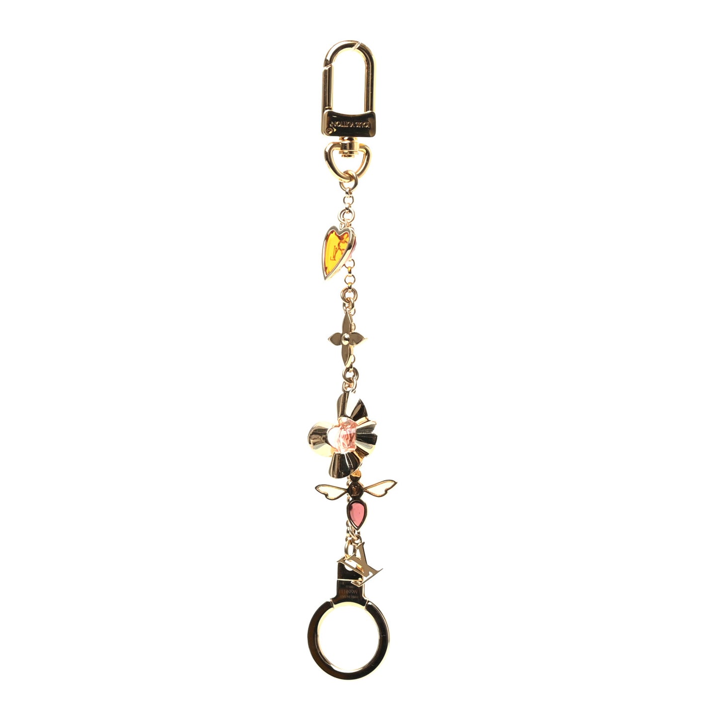 Bee Flower Chain Key Charm