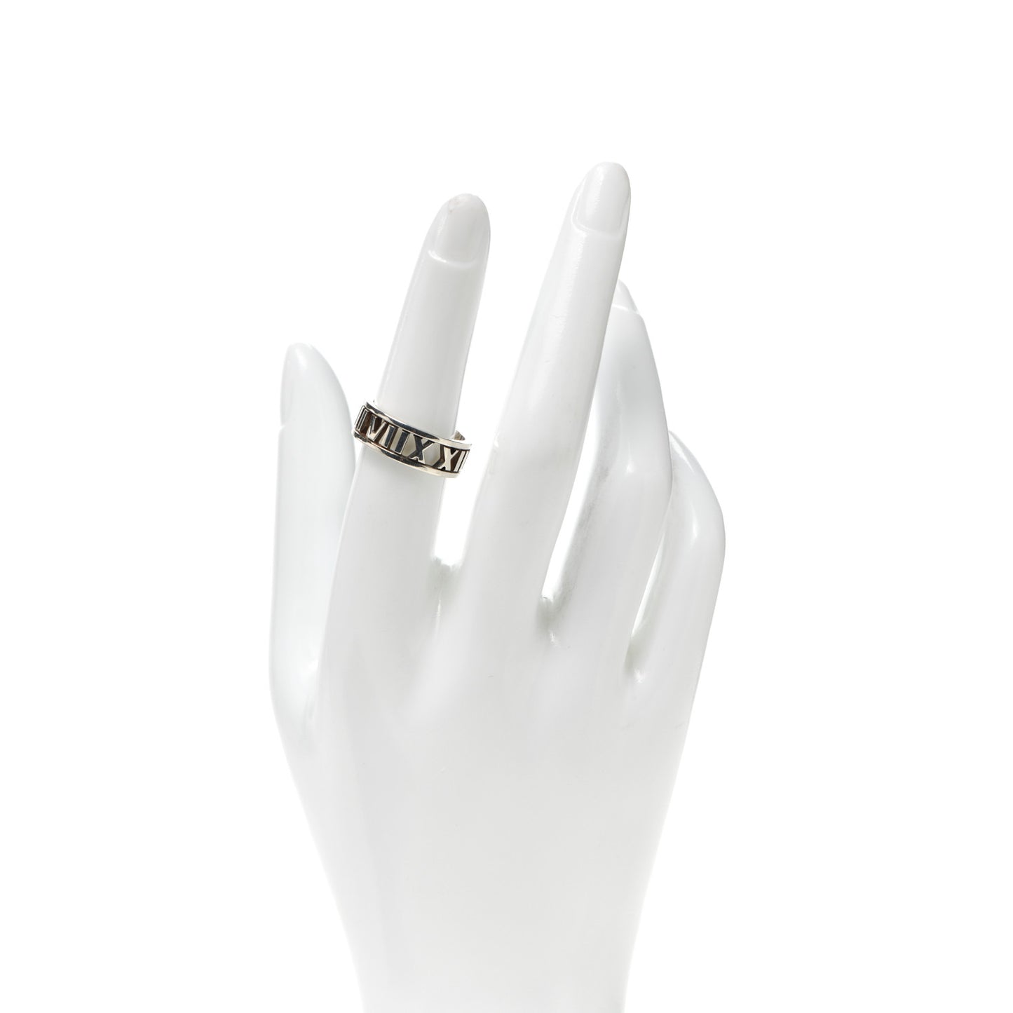 Sterling Silver Wide Atlas Open Ring 54 6.75