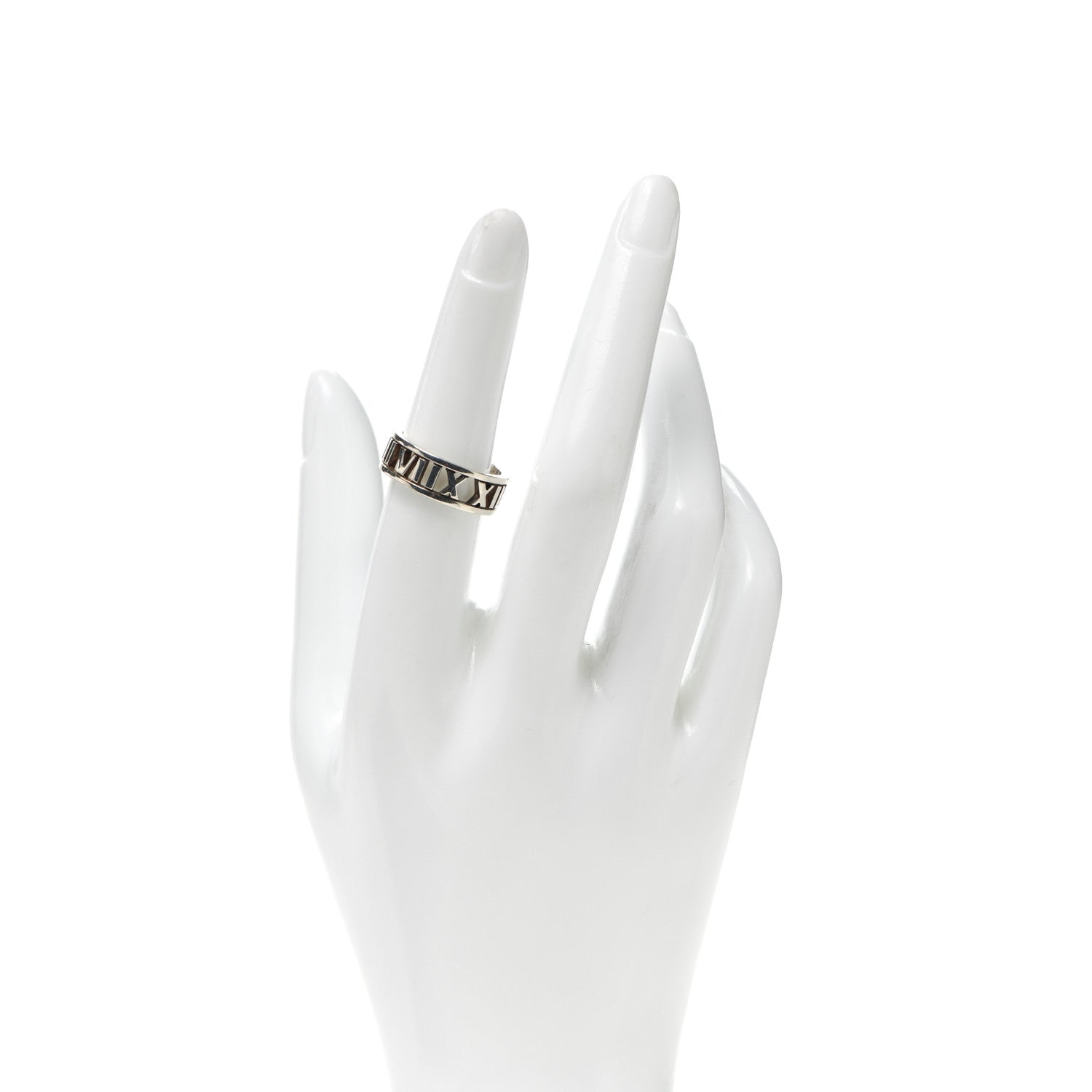 Tiffany Sterling Silver Wide Atlas Open Ring 54 6.75 2 of 4