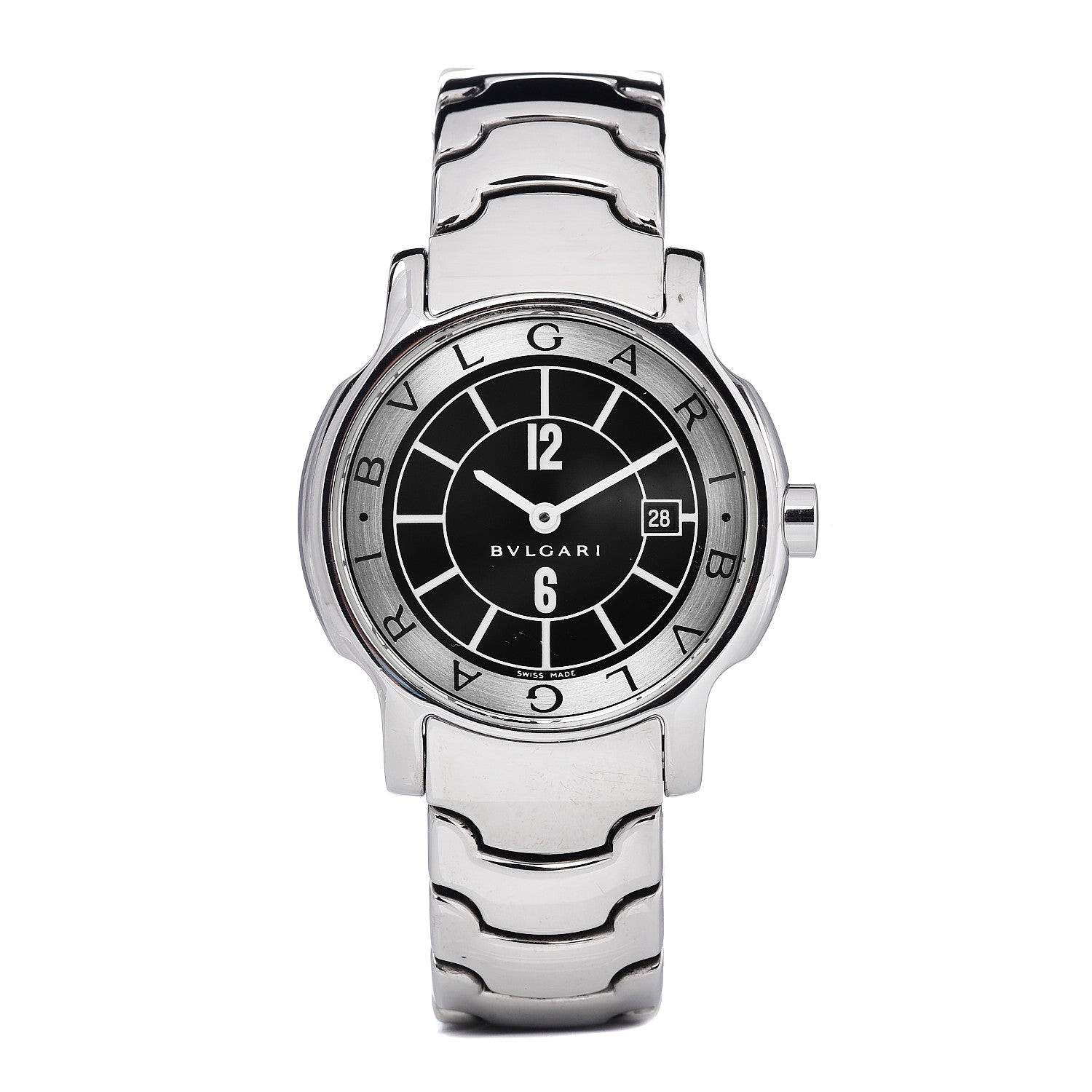 Bulgari Stainless Steel 29mm Solotempo Quartz Watch Black 1 of 6