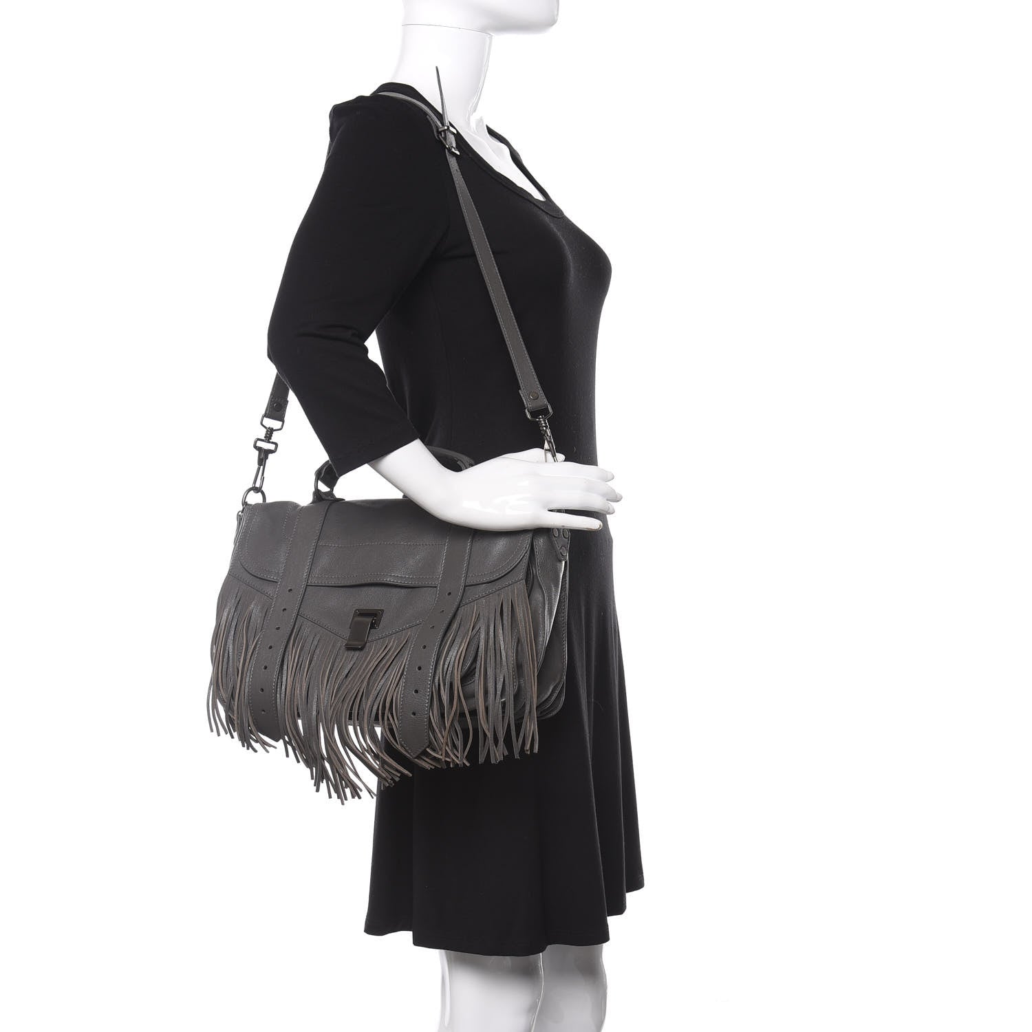 Proenza Schouler Lambskin Fringe Large PS1 Satchel London 2 of 10
