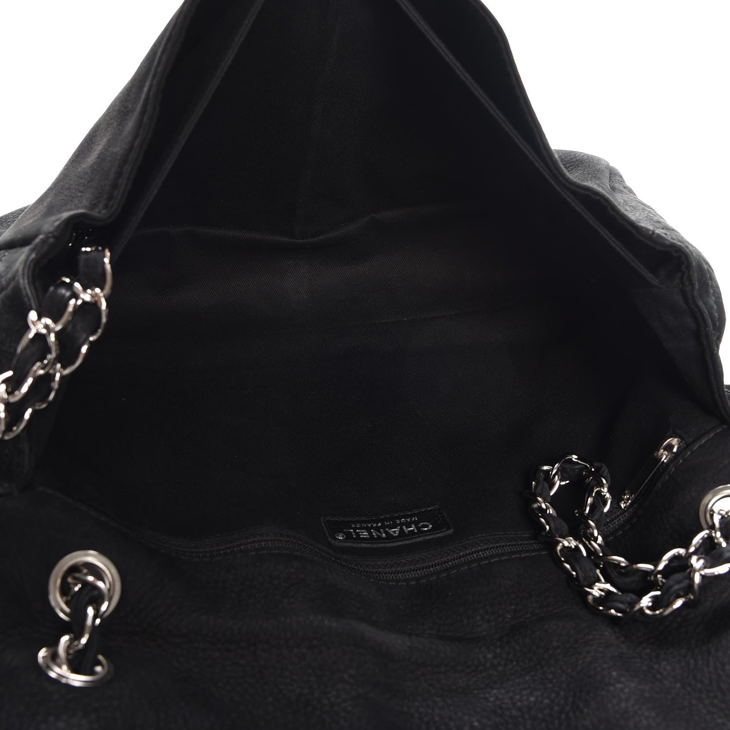 Chanel Ultra Soft Suede Calfskin Large Natural Beauty Flap Black 5 of 7