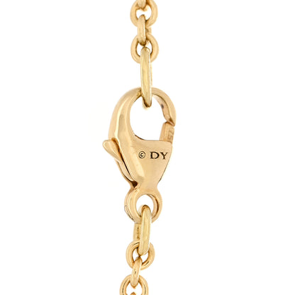 David Yurman 18K Yellow Gold Diamond Garnet Chatelaine Bracelet 3 of 3
