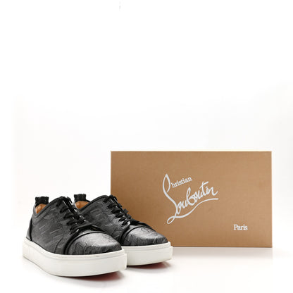Christian Louboutin Toile Monogram Nappa Mens Adolon Junior Flat Sneakers 42 Black 11 of 11