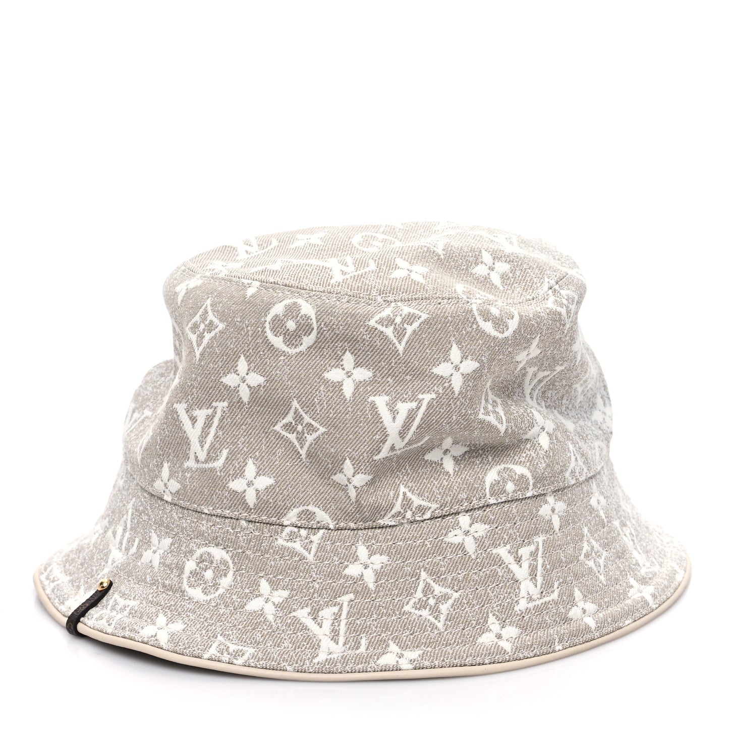 Monogram Denim Jacquard Bucket Hat S Beige