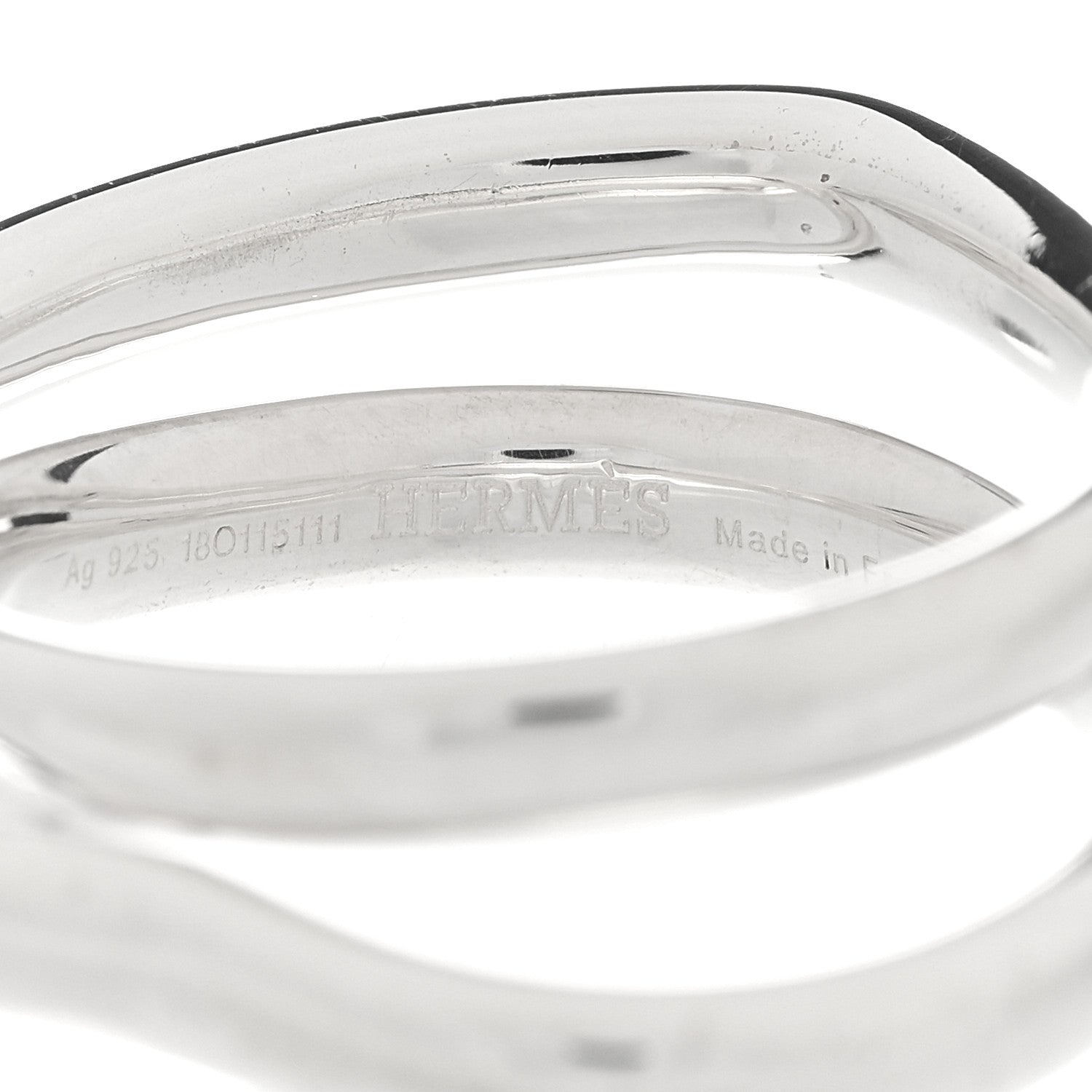 Hermes Sterling Silver MM Vertige Coeur Ring 54 6.75 6 of 7