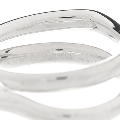 Hermes Sterling Silver MM Vertige Coeur Ring 54 6.75 6 of 7