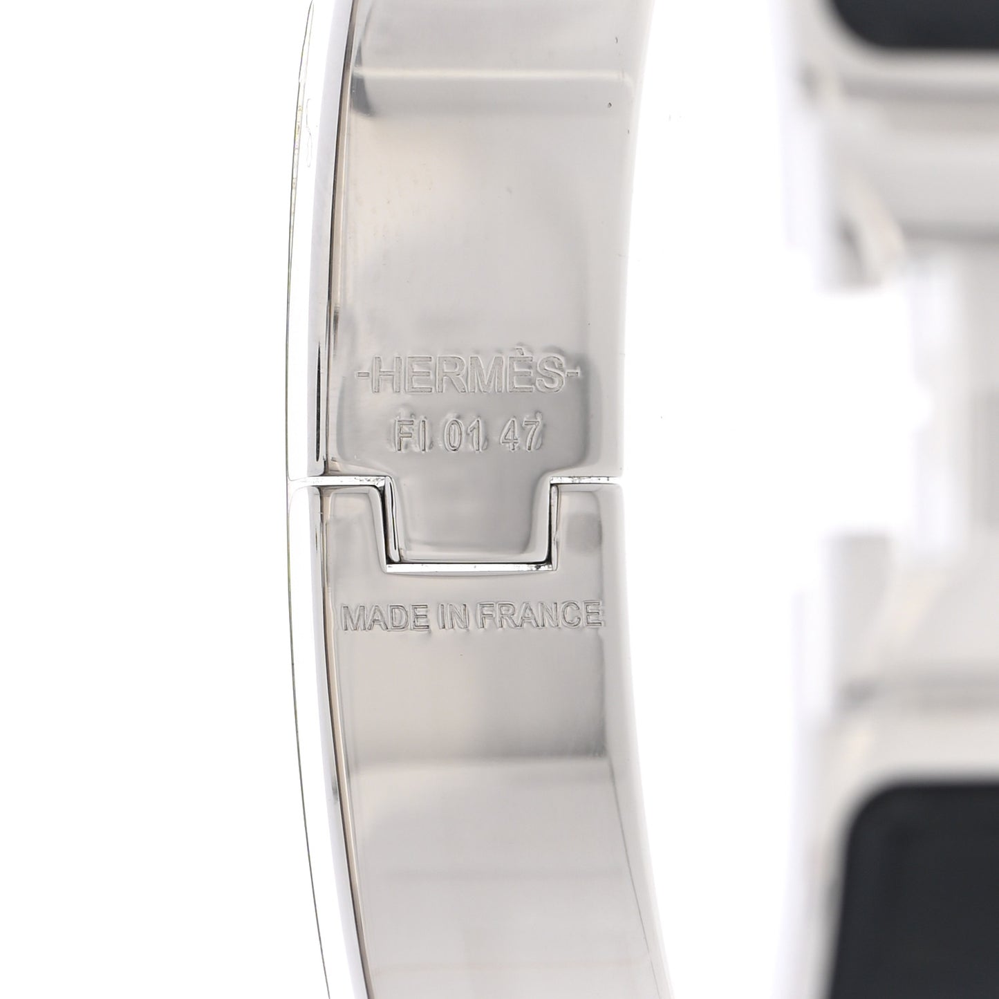 Enamel Narrow Clic Clac H Bracelet PM Black