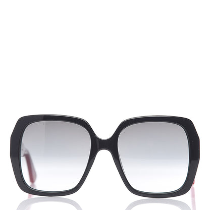 Gucci Acetate Square Frame GG0096S Sunglasses Black Red 2 of 7