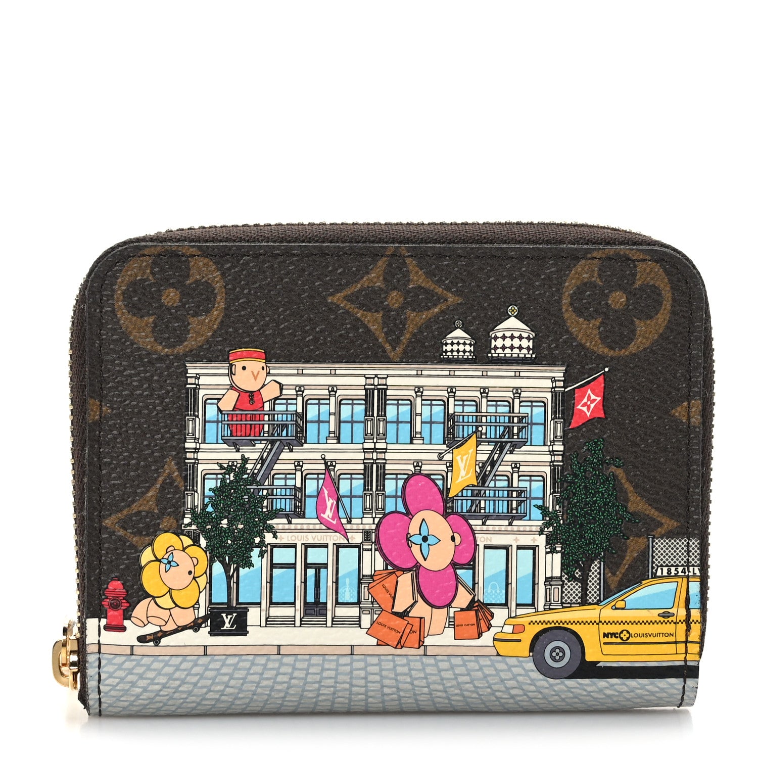 Louis Vuitton Monogram 2022 Christmas Animation New York Soho Zippy Coin Purse Yellow 1 of 6