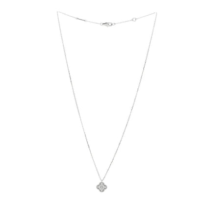 Van Cleef & Arpels 18K White Gold Diamond Sweet Alhambra Pendant Necklace 3 of 6